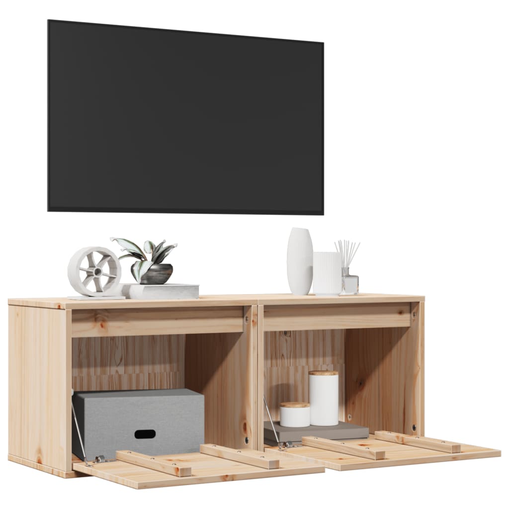 Armoires murales 2 pcs 45x30x35 cm Bois de pin massif - XIOS