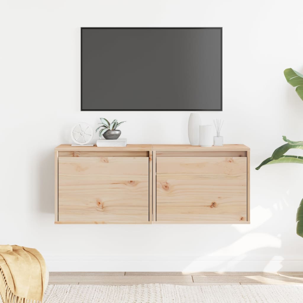 Armoires murales 2 pcs 45x30x35 cm Bois de pin massif - XIOS