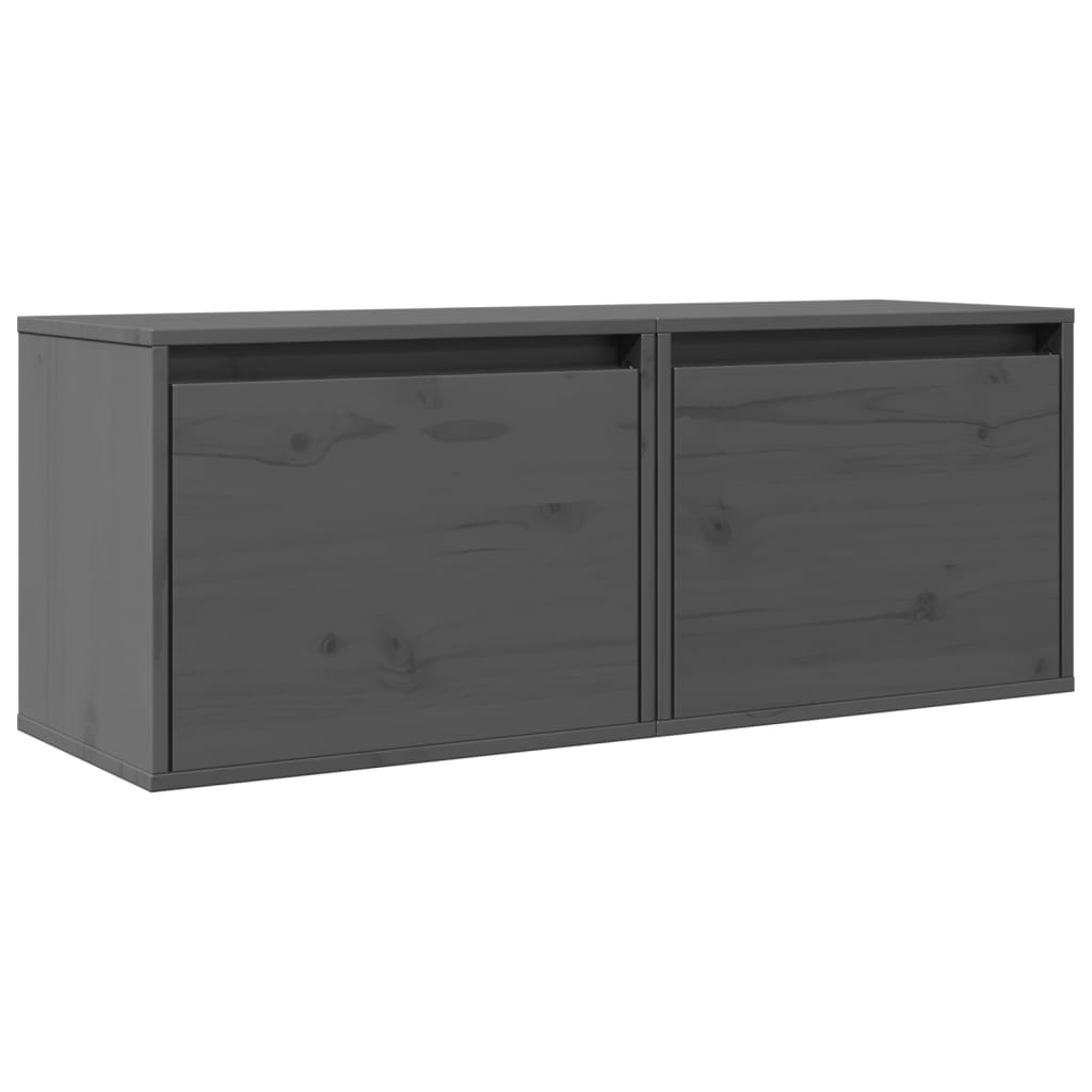 Armoires murales 2 pcs Gris 45x30x35 cm Bois de pin massif - XIOS