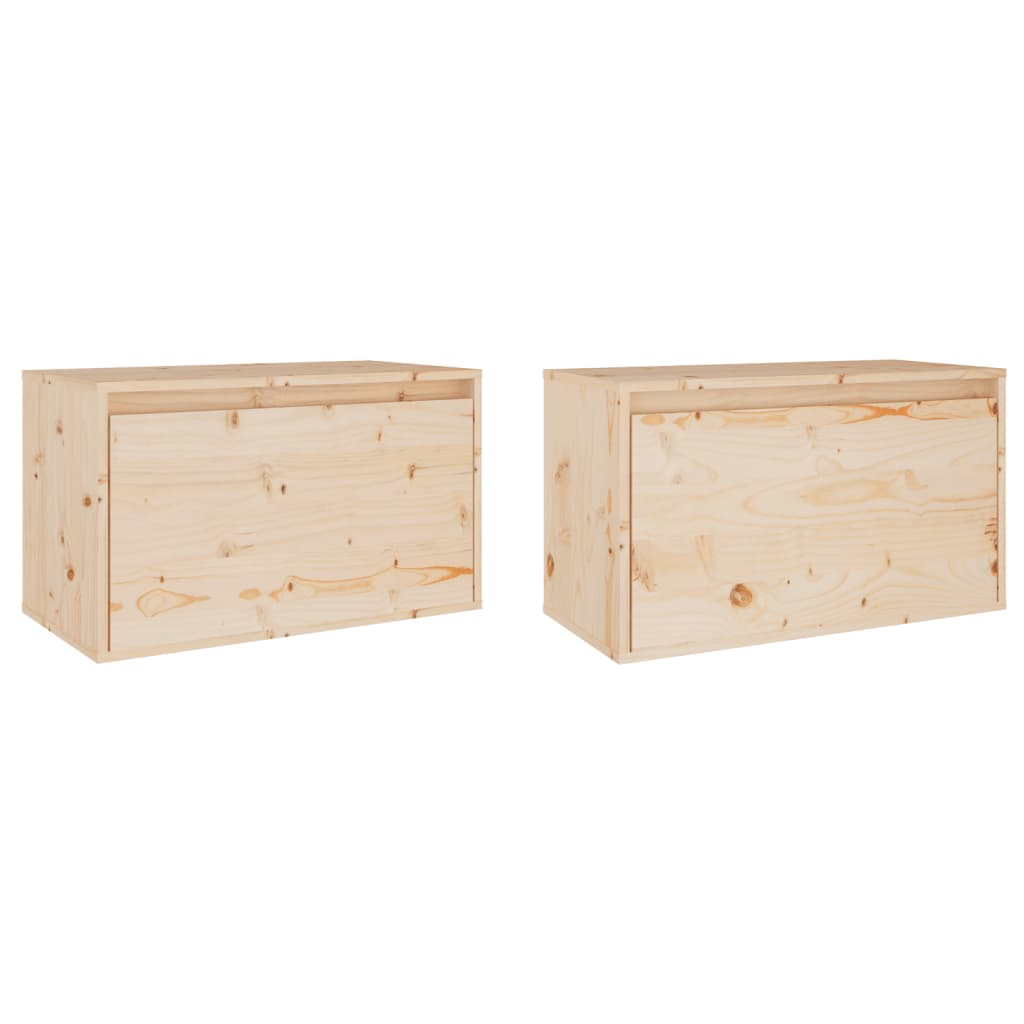 Armoires murales 2 pcs 60x30x35 cm Bois de pin massif - XIOS