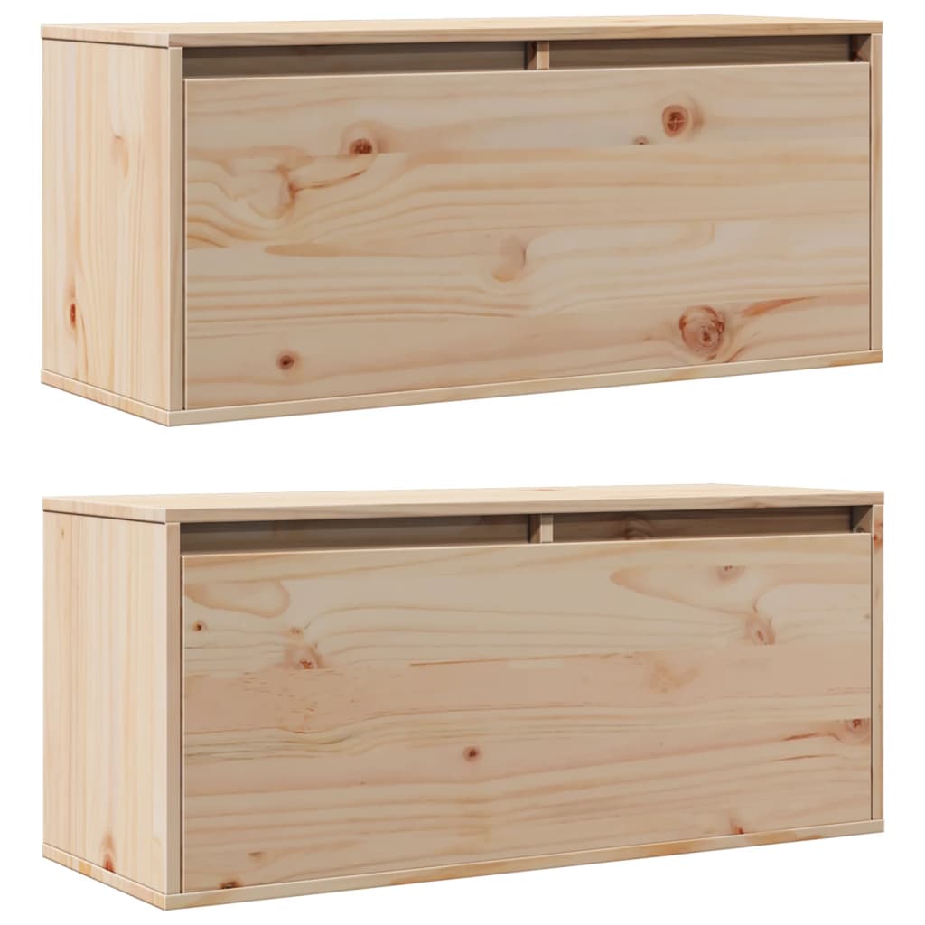 Armoires murales 2 pcs 80x30x35 cm Bois de pin massif - XIOS