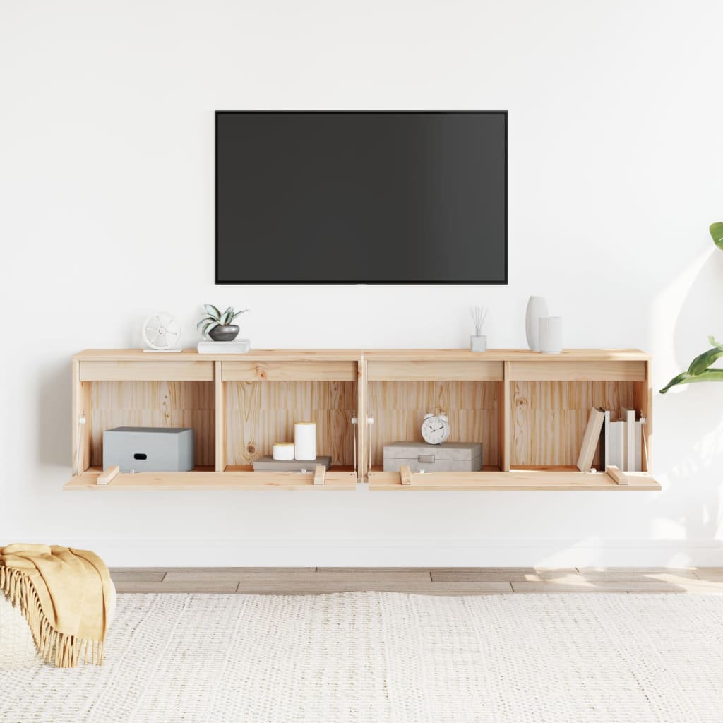 Armoires murales 2 pcs 80x30x35 cm Bois de pin massif - XIOS