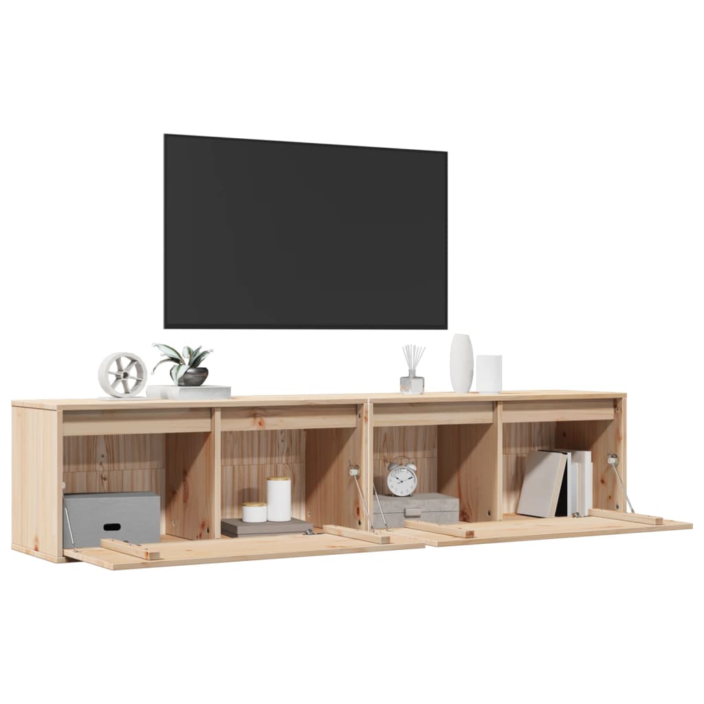 Armoires murales 2 pcs 80x30x35 cm Bois de pin massif - XIOS