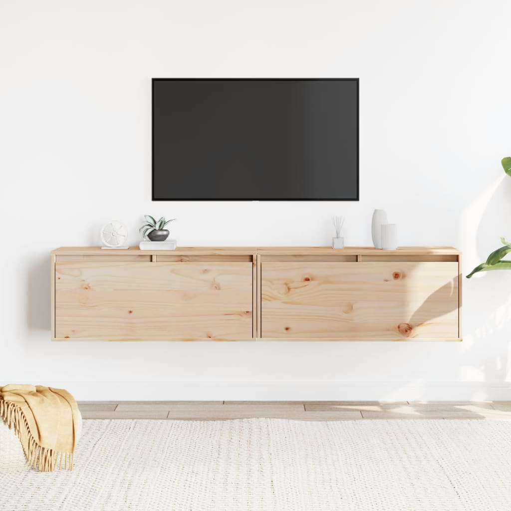 Armoires murales 2 pcs 80x30x35 cm Bois de pin massif - XIOS