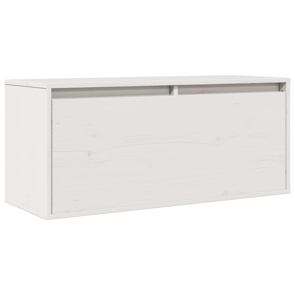 Armoire murale Blanc 80x30x35 cm Bois de pin massif - XIOS
