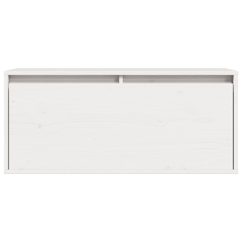 Armoire murale Blanc 80x30x35 cm Bois de pin massif - XIOS
