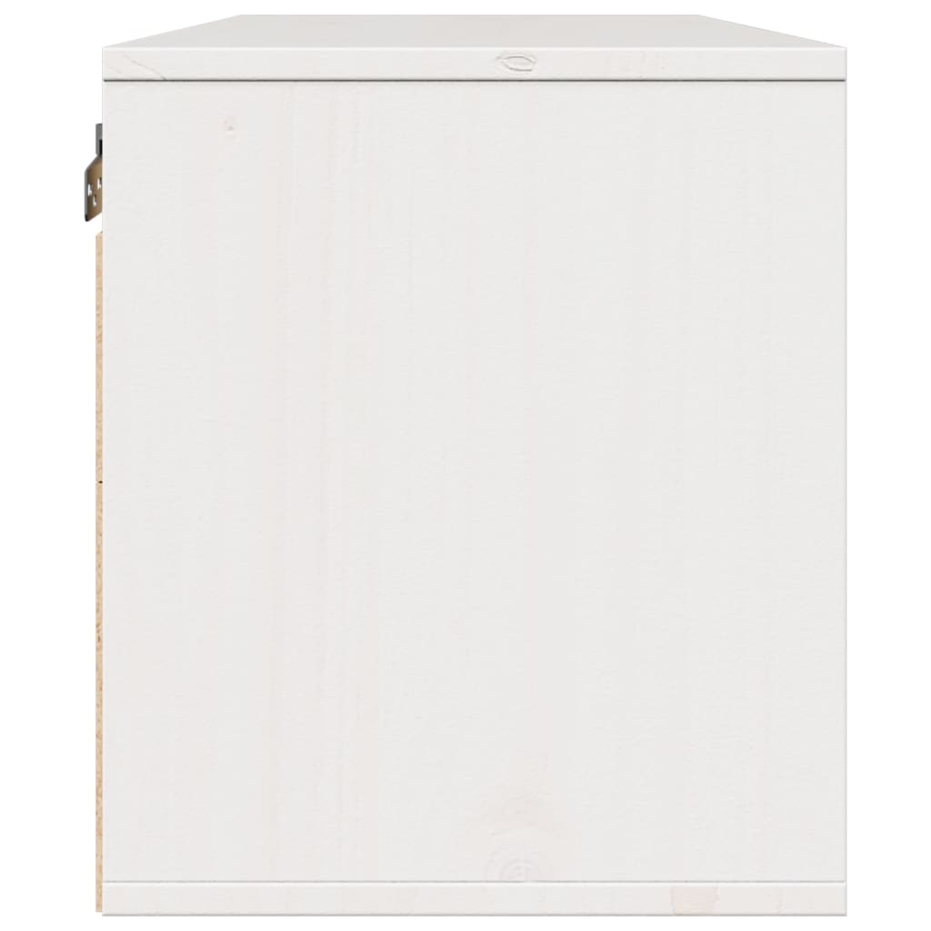 Armoire murale Blanc 80x30x35 cm Bois de pin massif - XIOS