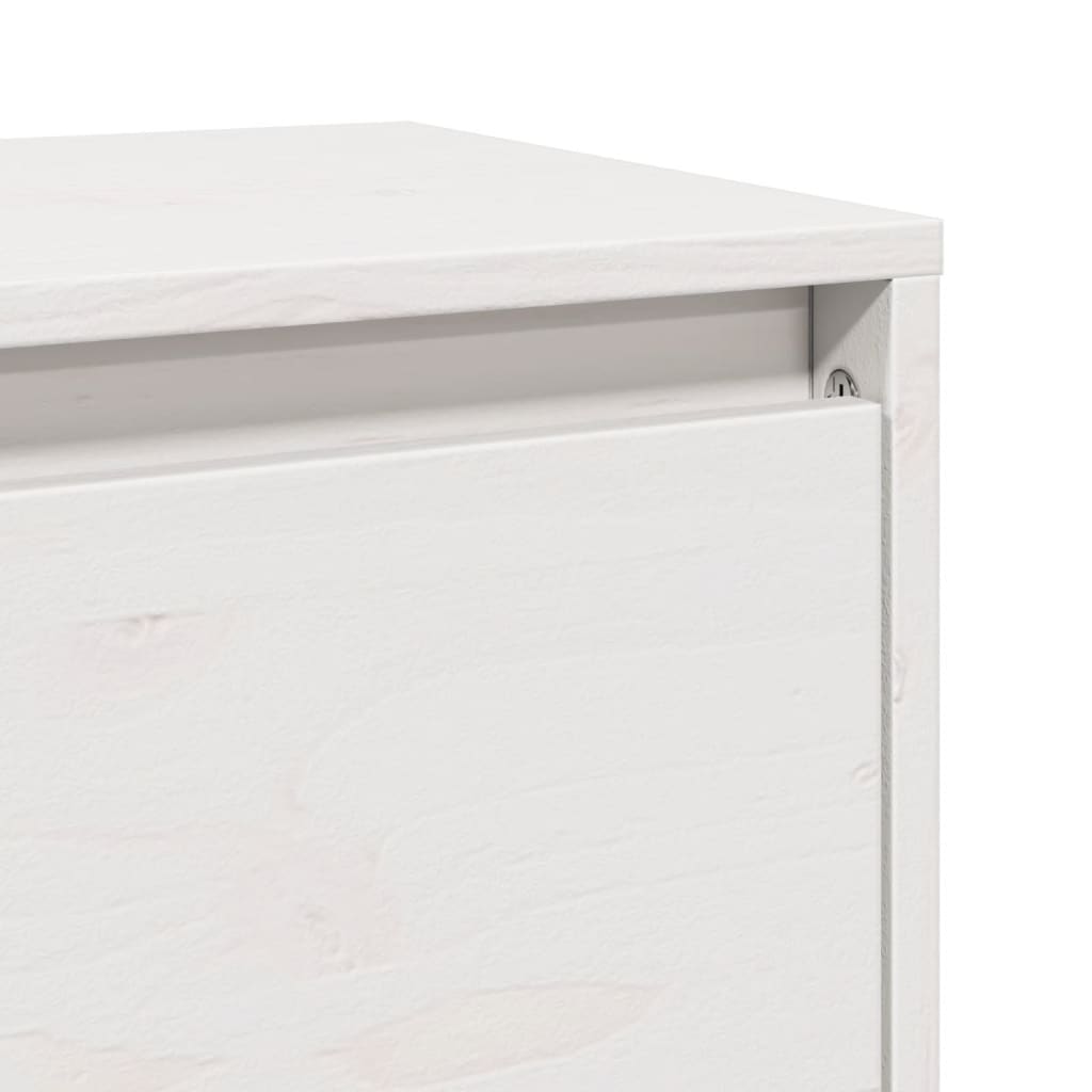 Armoire murale Blanc 80x30x35 cm Bois de pin massif - XIOS