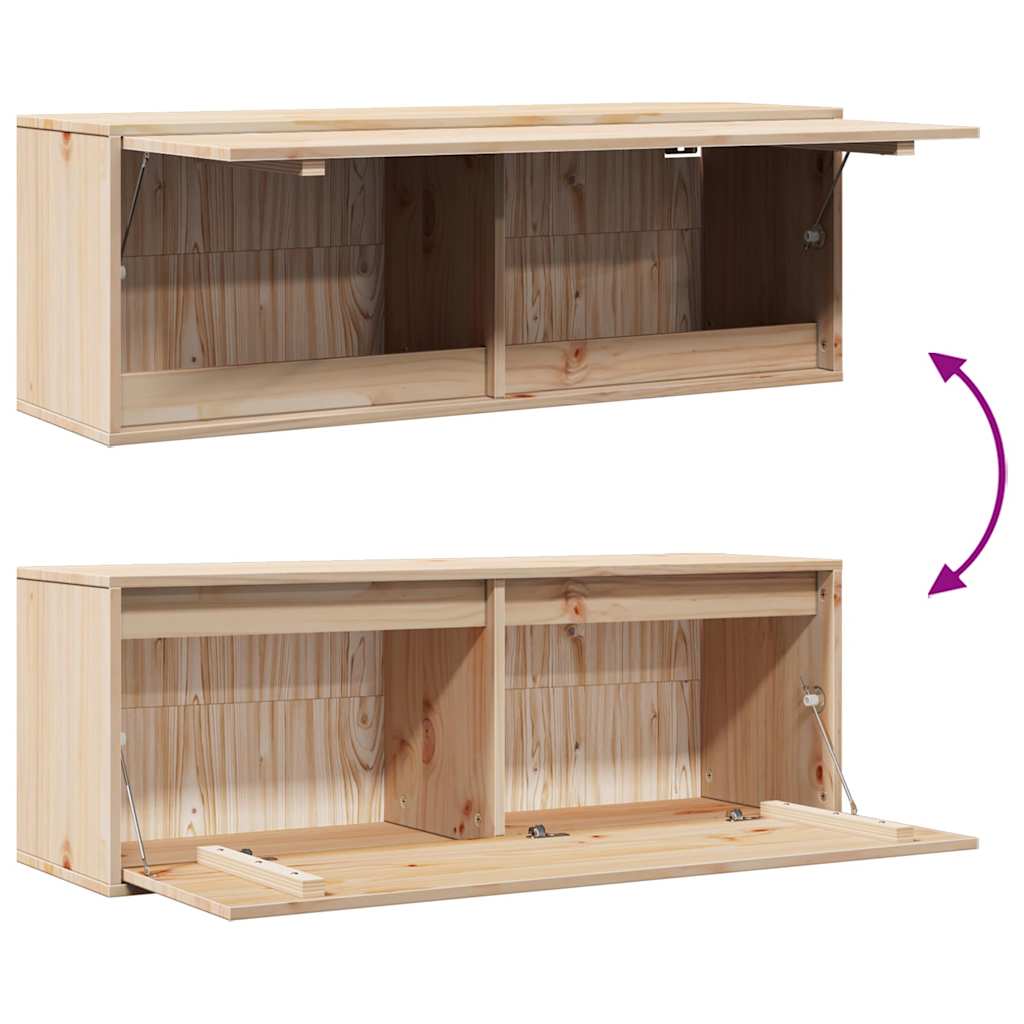 Armoire murale 100x30x35 cm Bois de pin massif - XIOS