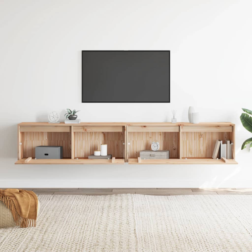 Armoires murales 2 pcs 100x30x35 cm Bois de pin massif - XIOS