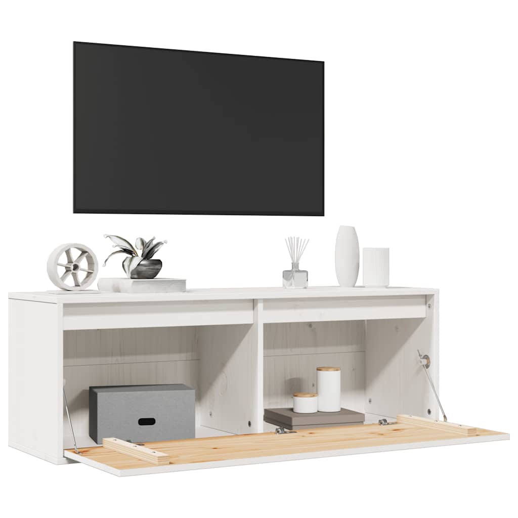 Armoire murale Blanc 100x30x35 cm Bois de pin massif - XIOS