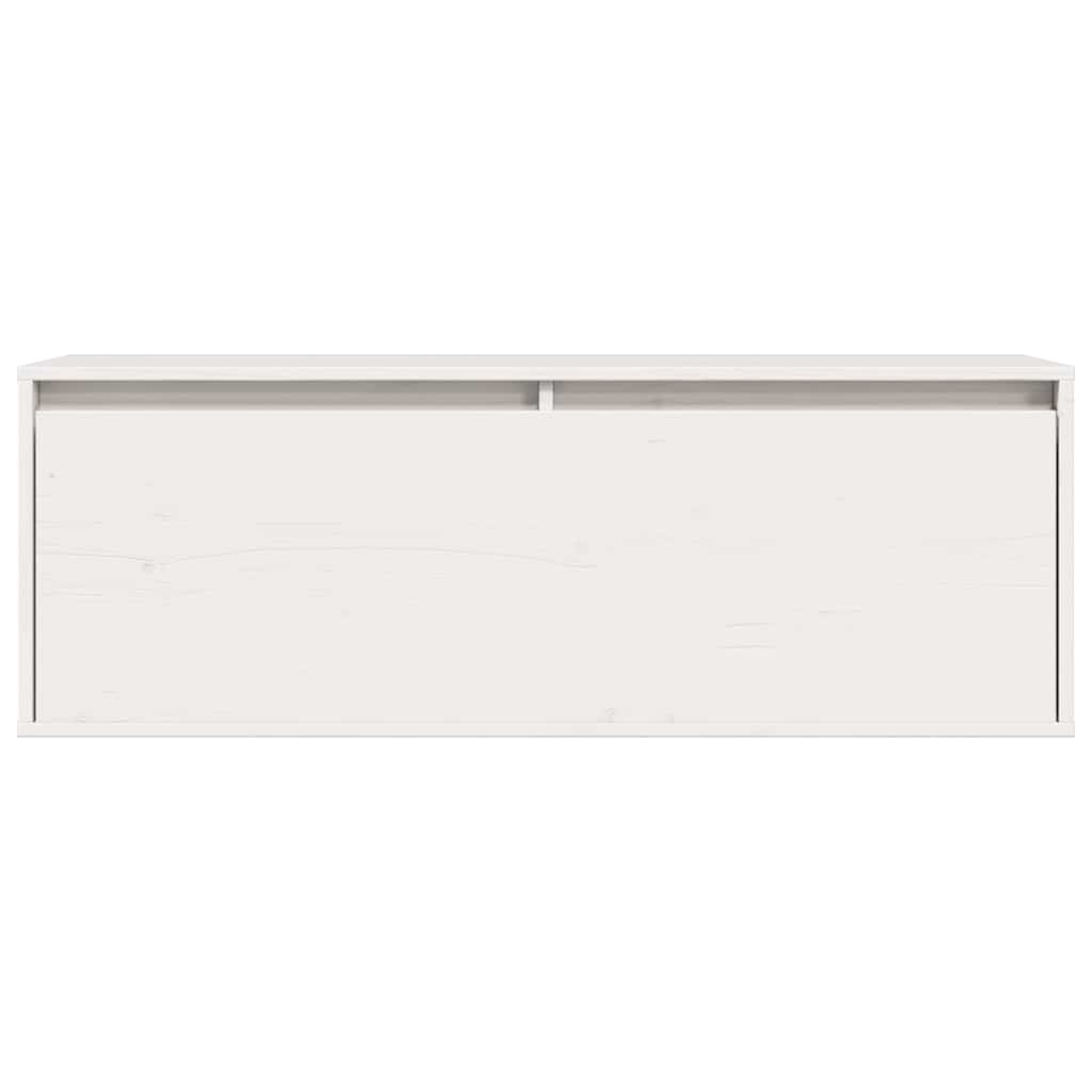 Armoire murale Blanc 100x30x35 cm Bois de pin massif - XIOS