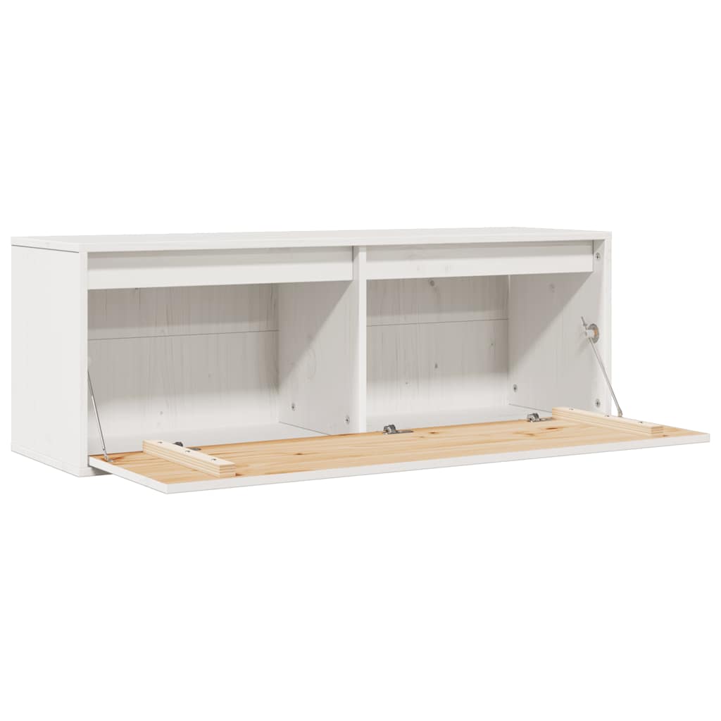 Armoire murale Blanc 100x30x35 cm Bois de pin massif - XIOS