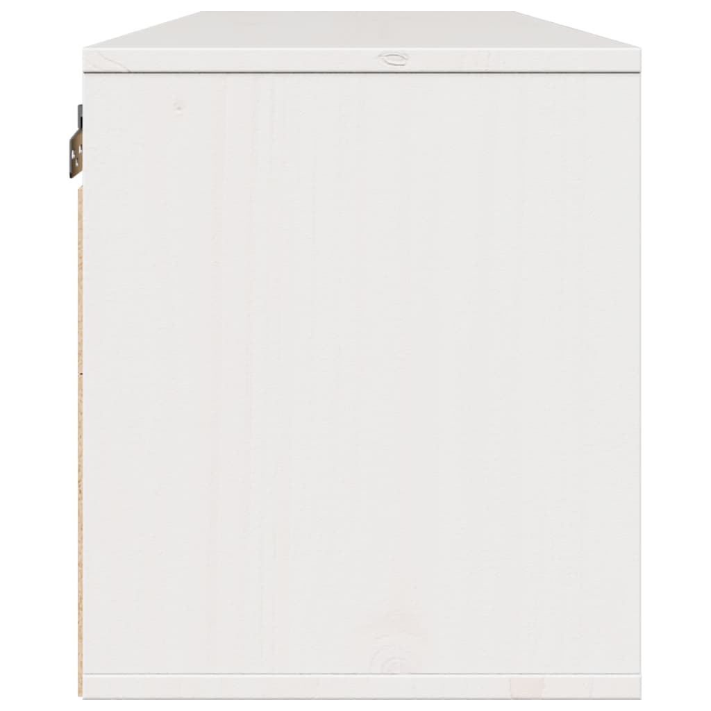 Armoire murale Blanc 100x30x35 cm Bois de pin massif - XIOS