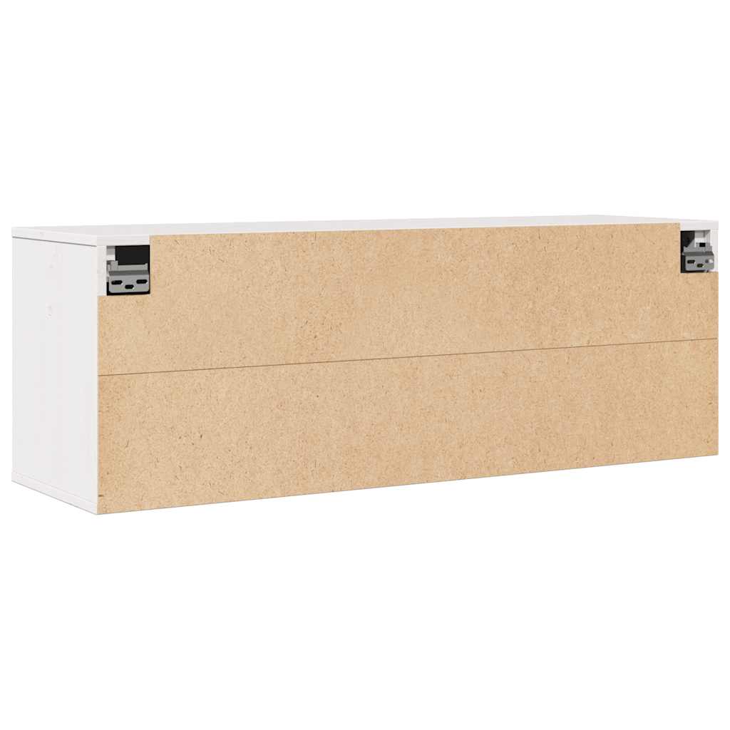 Armoire murale Blanc 100x30x35 cm Bois de pin massif - XIOS