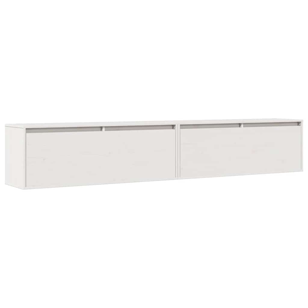 Armoires murales 2 pcs Blanc 100x30x35 cm Bois de pin massif - XIOS