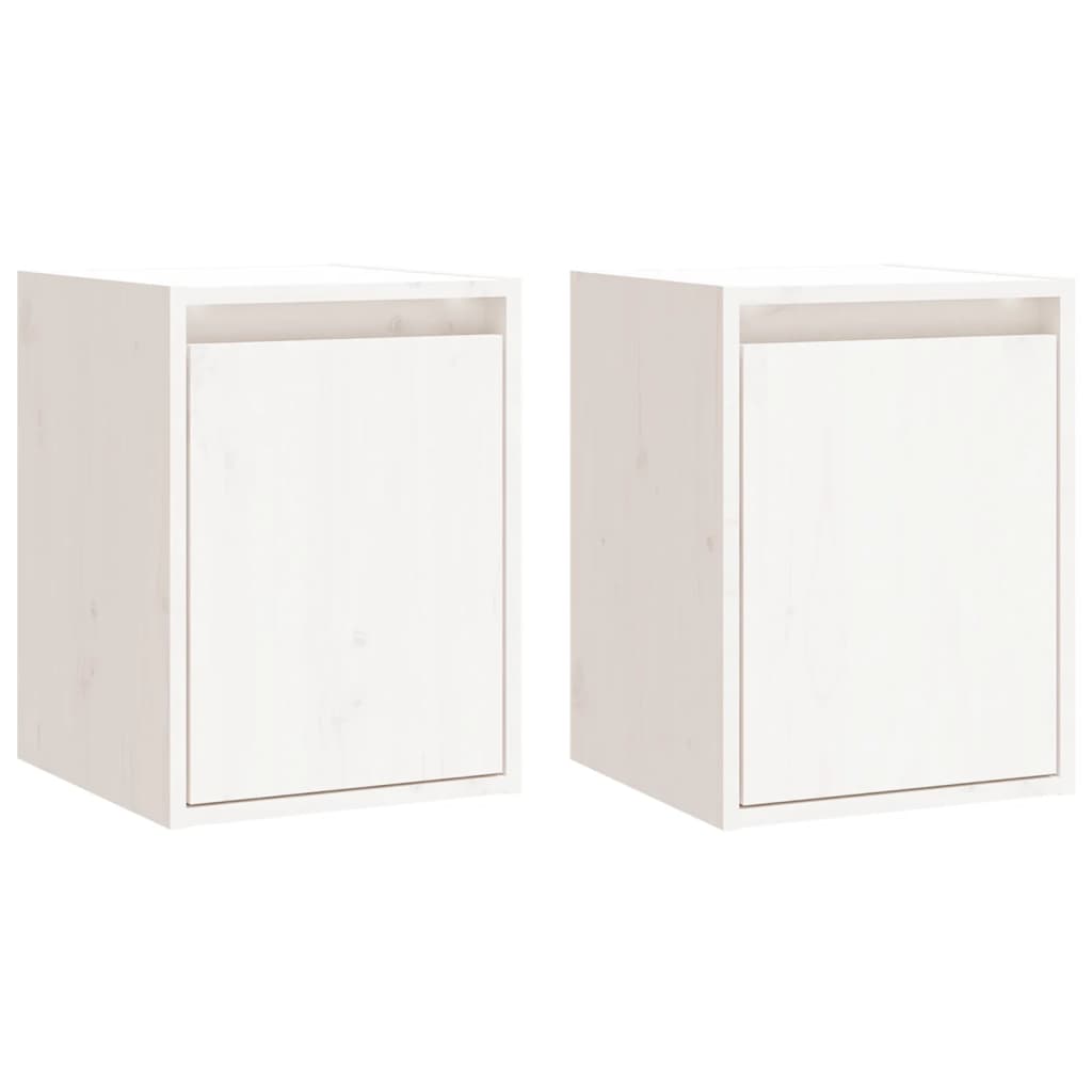 Armoires murales 2 pcs Blanc 30x30x40 cm Bois de pin massif - XIOS