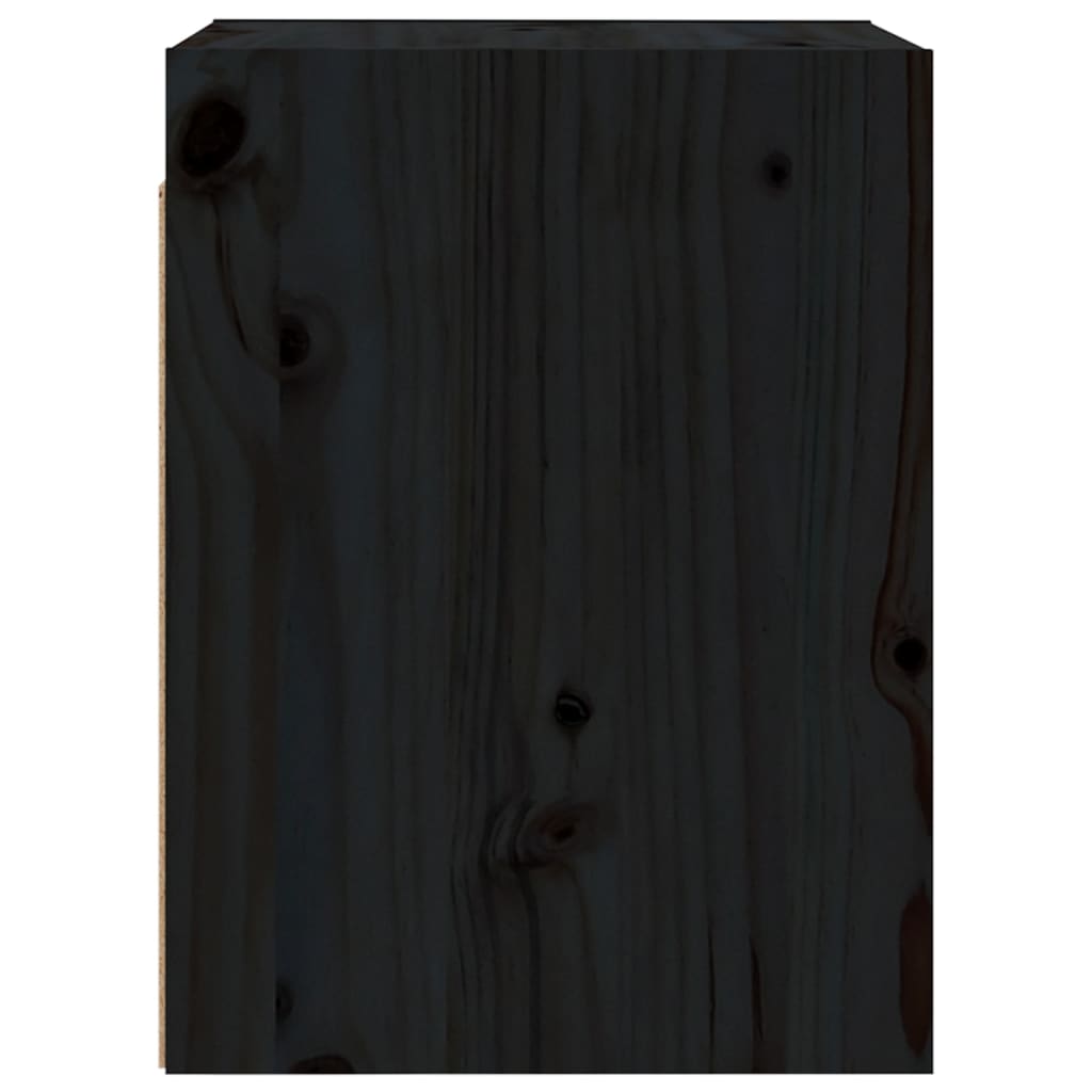 Armoires murales 2 pcs Noir 30x30x40 cm Bois de pin massif - XIOS