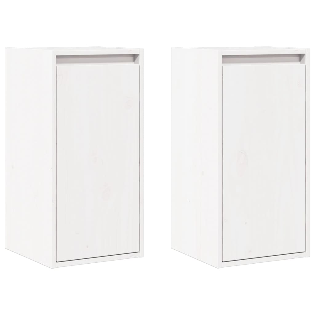 Armoires murales 2 pcs Blanc 30x30x60 cm Bois de pin massif - XIOS