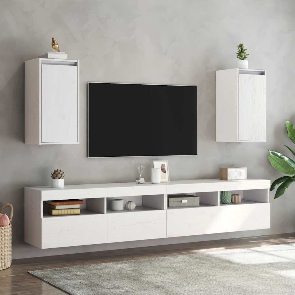 Armoires murales 2 pcs Blanc 30x30x60 cm Bois de pin massif - XIOS
