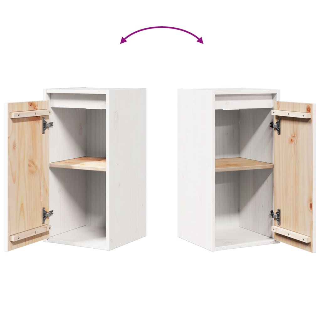 Armoires murales 2 pcs Blanc 30x30x60 cm Bois de pin massif - XIOS