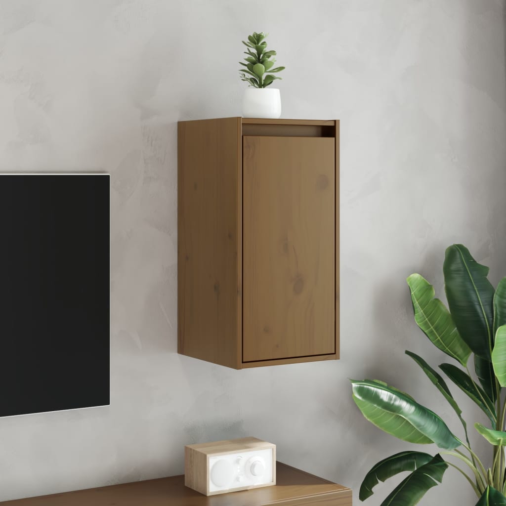 Armoire murale Marron miel 30x30x60 cm Bois de pin massif - XIOS