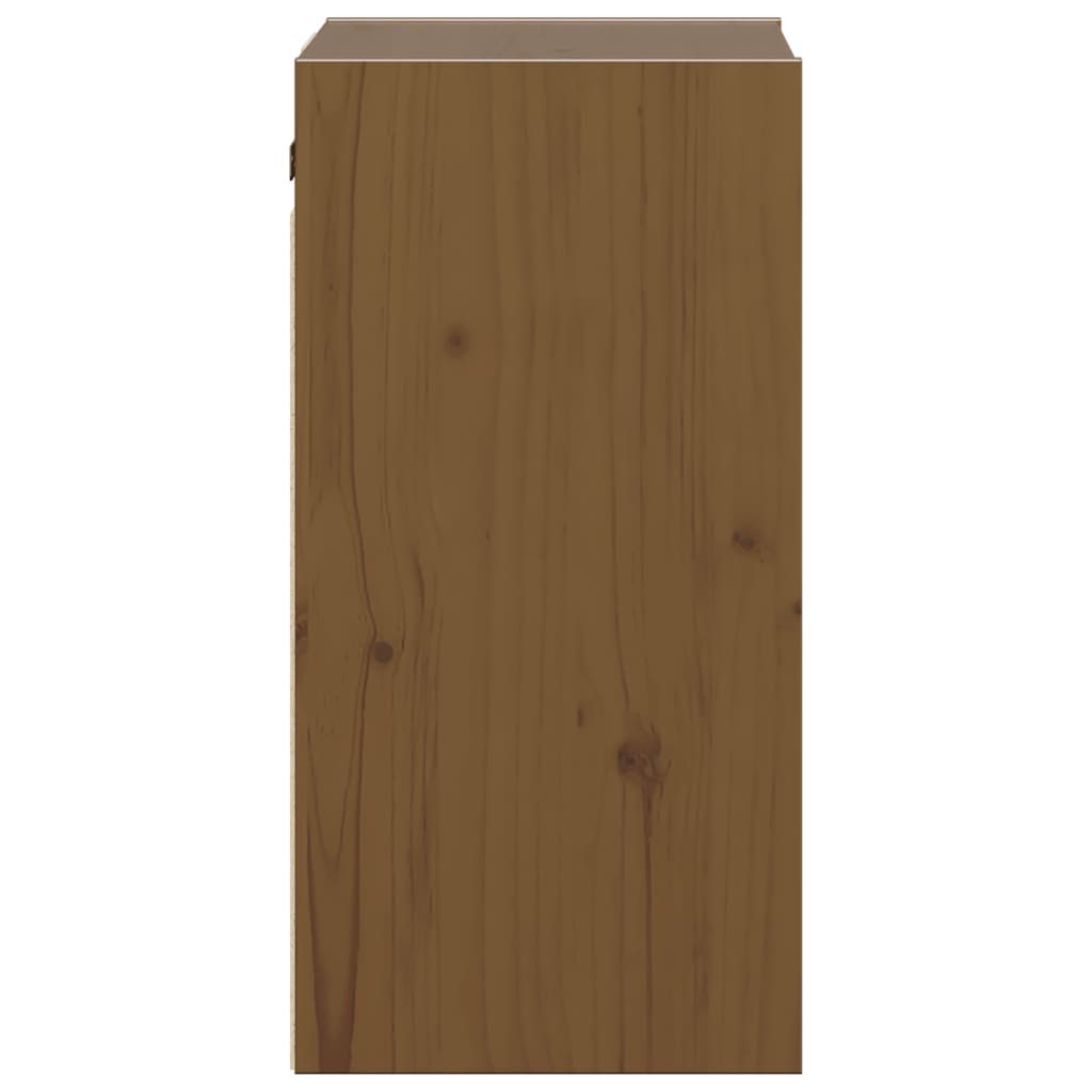 Armoires murales 2pcs Marron miel 30x30x60cm Bois de pin massif - XIOS