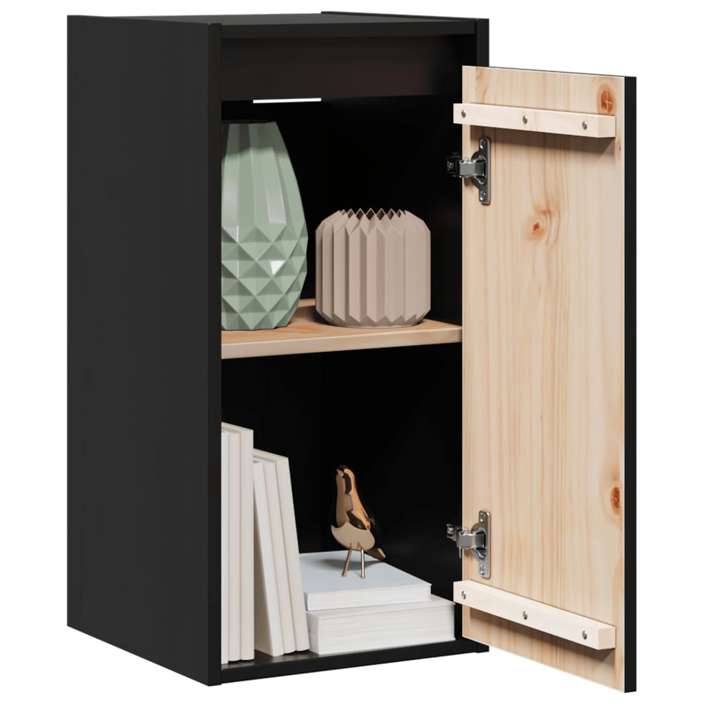 Armoires murales 2 pcs Noir 30x30x60 cm Bois de pin massif - XIOS