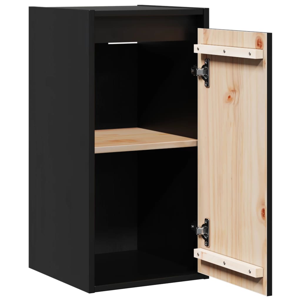 Armoires murales 2 pcs Noir 30x30x60 cm Bois de pin massif - XIOS