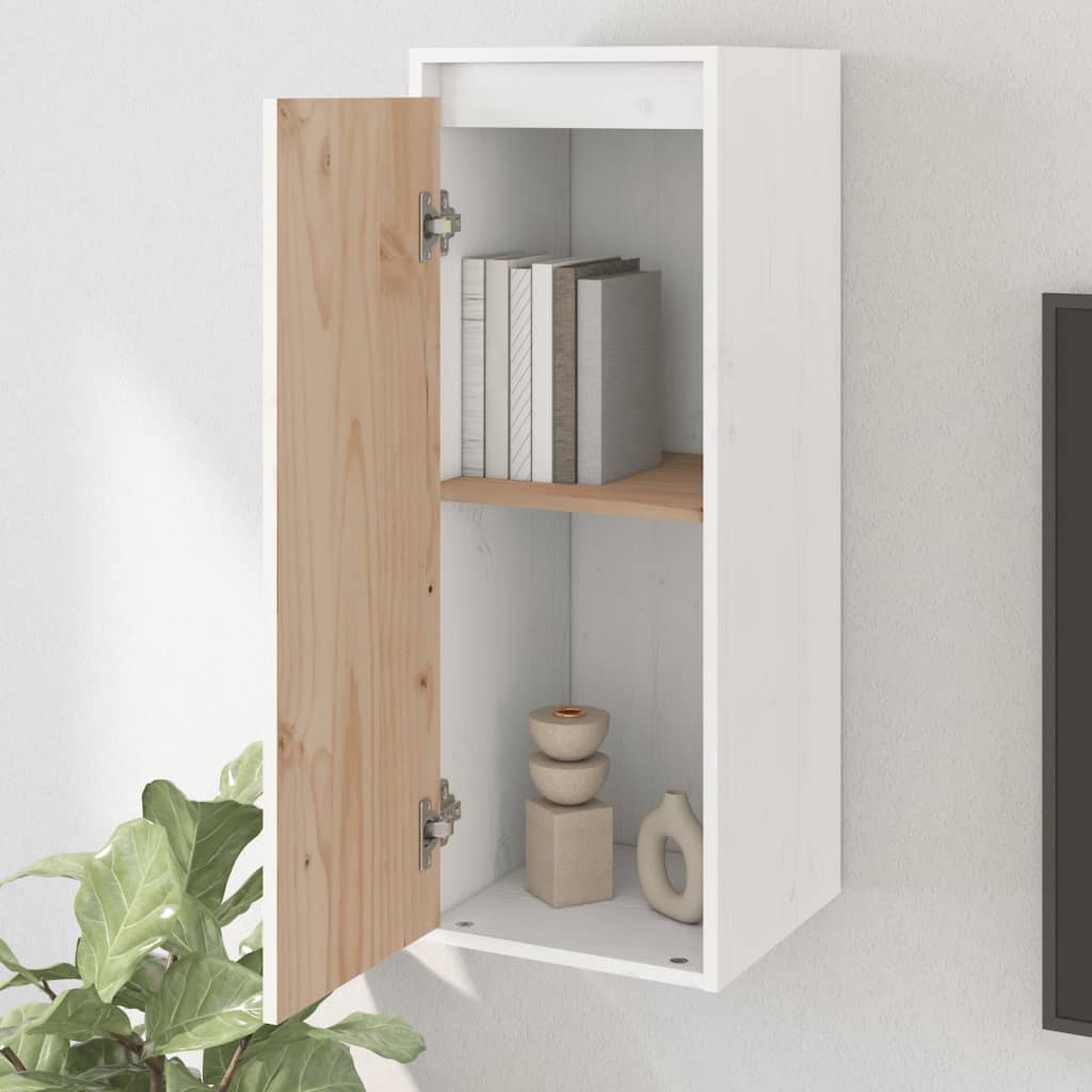 Armoire murale Blanc 30x30x80 cm Bois de pin massif - XIOS