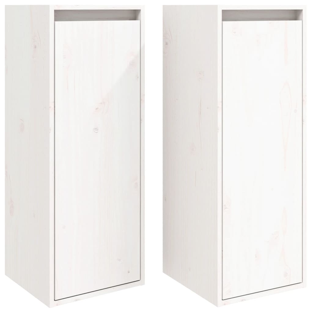 Armoires murales 2 pcs Blanc 30x30x80 cm Bois de pin massif - XIOS