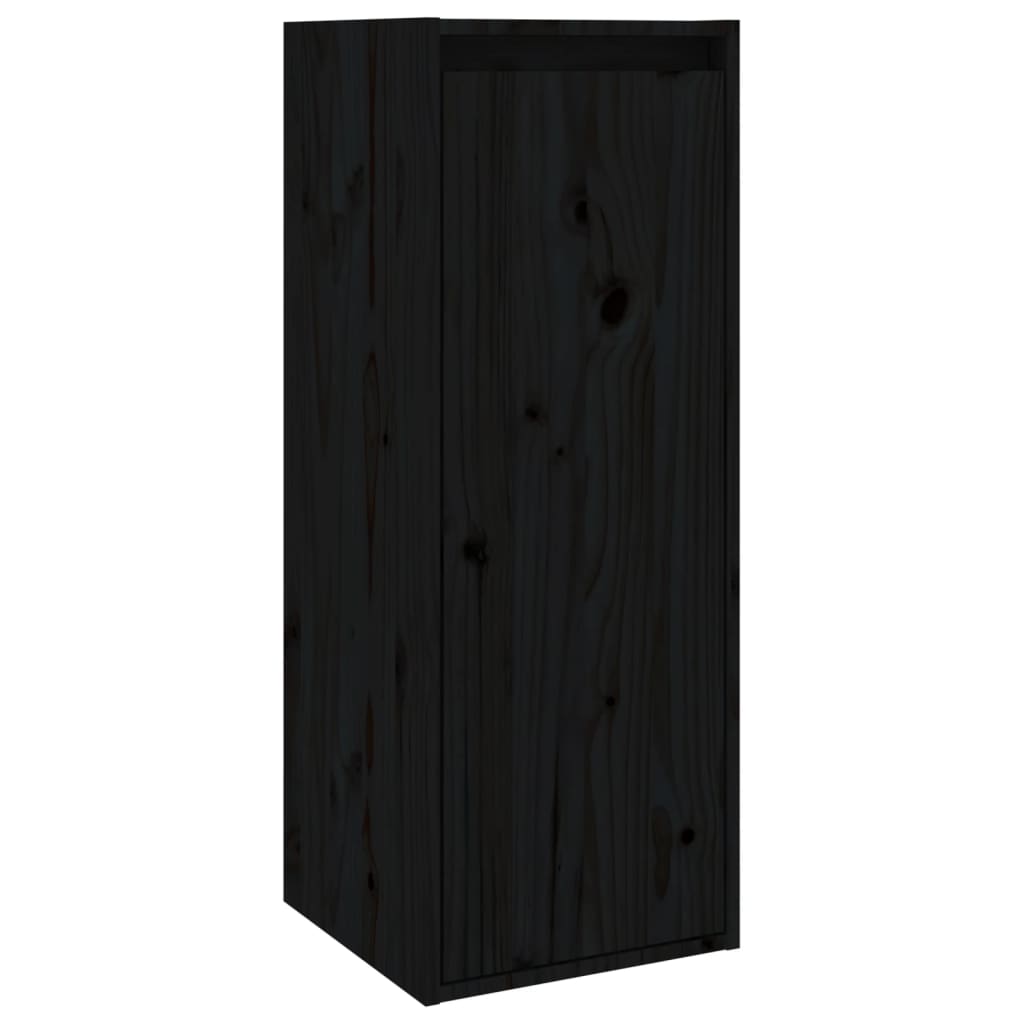 Armoires murales 2 pcs Noir 30x30x80 cm Bois de pin massif - XIOS