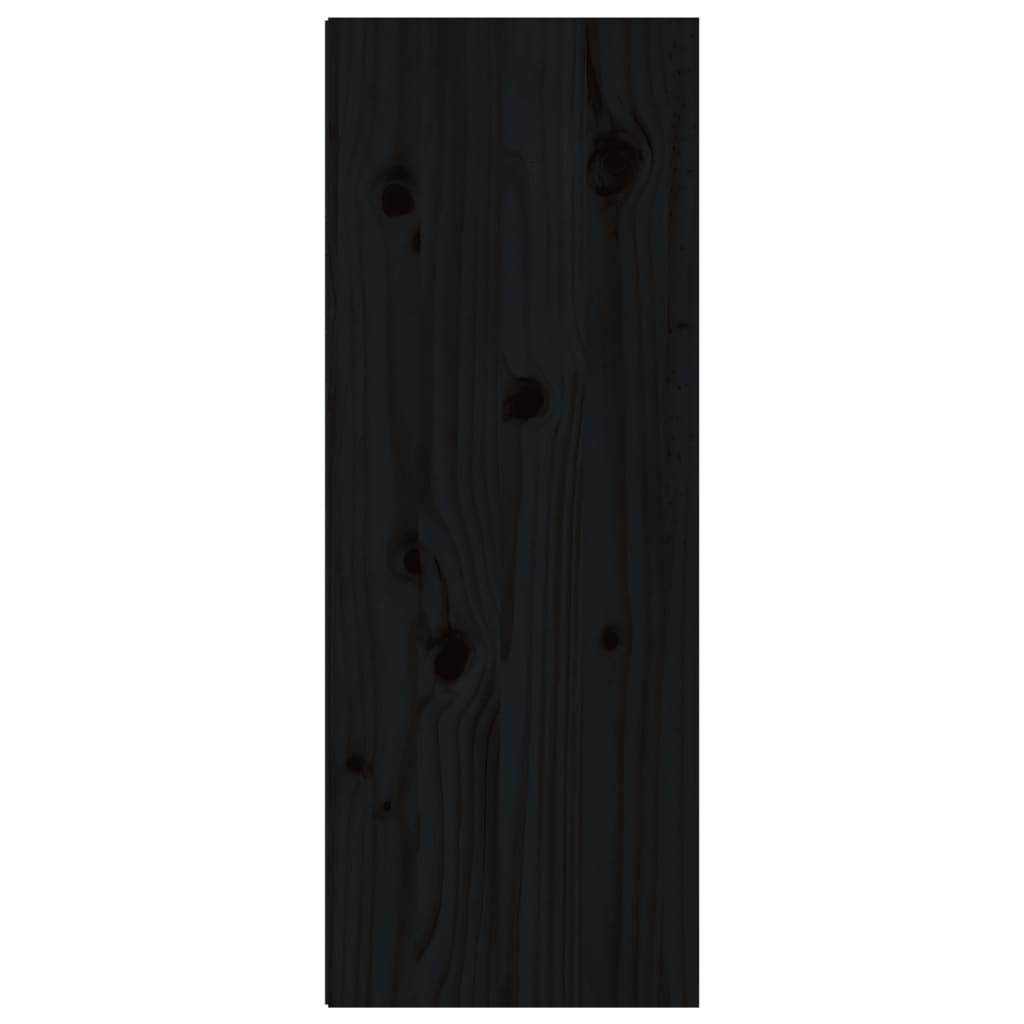 Armoires murales 2 pcs Noir 30x30x80 cm Bois de pin massif - XIOS