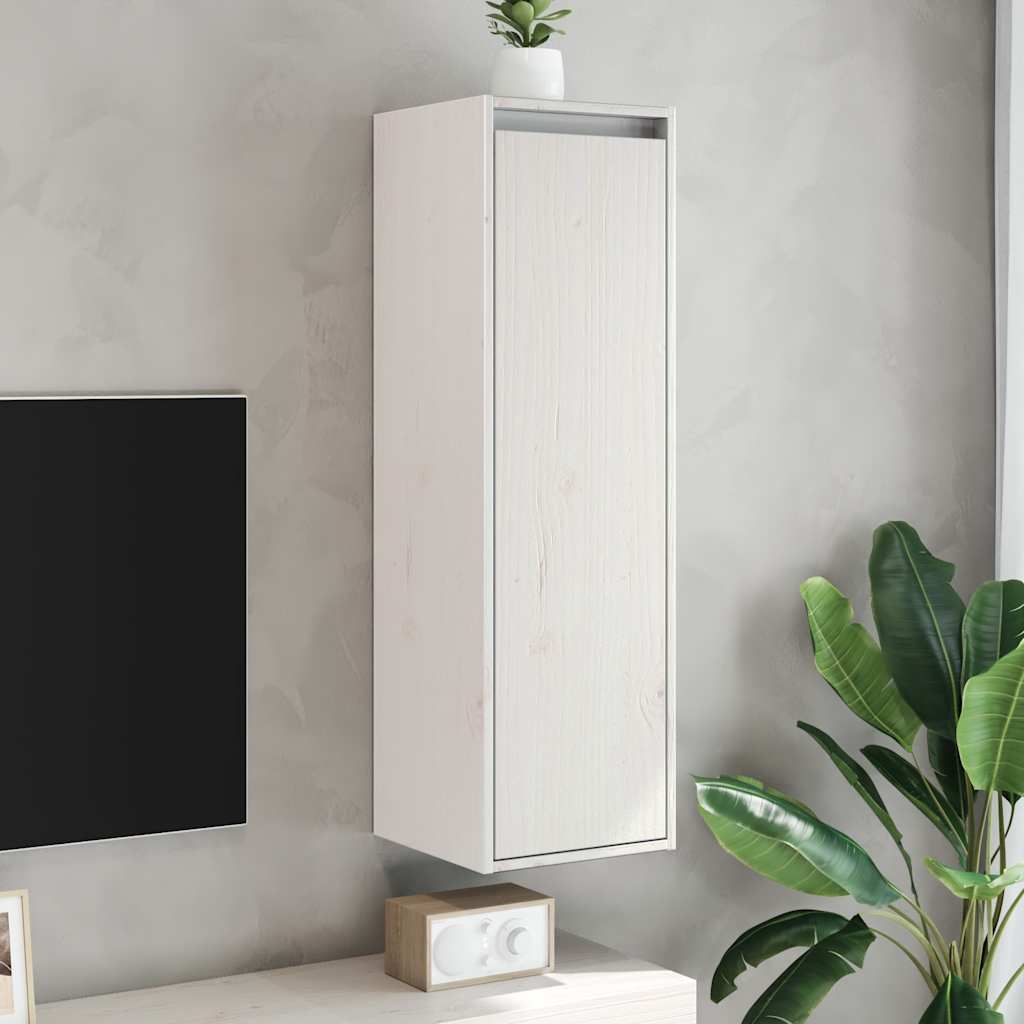 Armoire murale Blanc 30x30x100 cm Bois de pin massif - XIOS