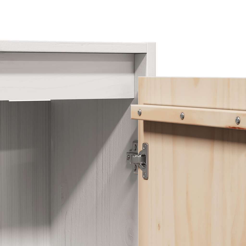 Armoire murale Blanc 30x30x100 cm Bois de pin massif - XIOS