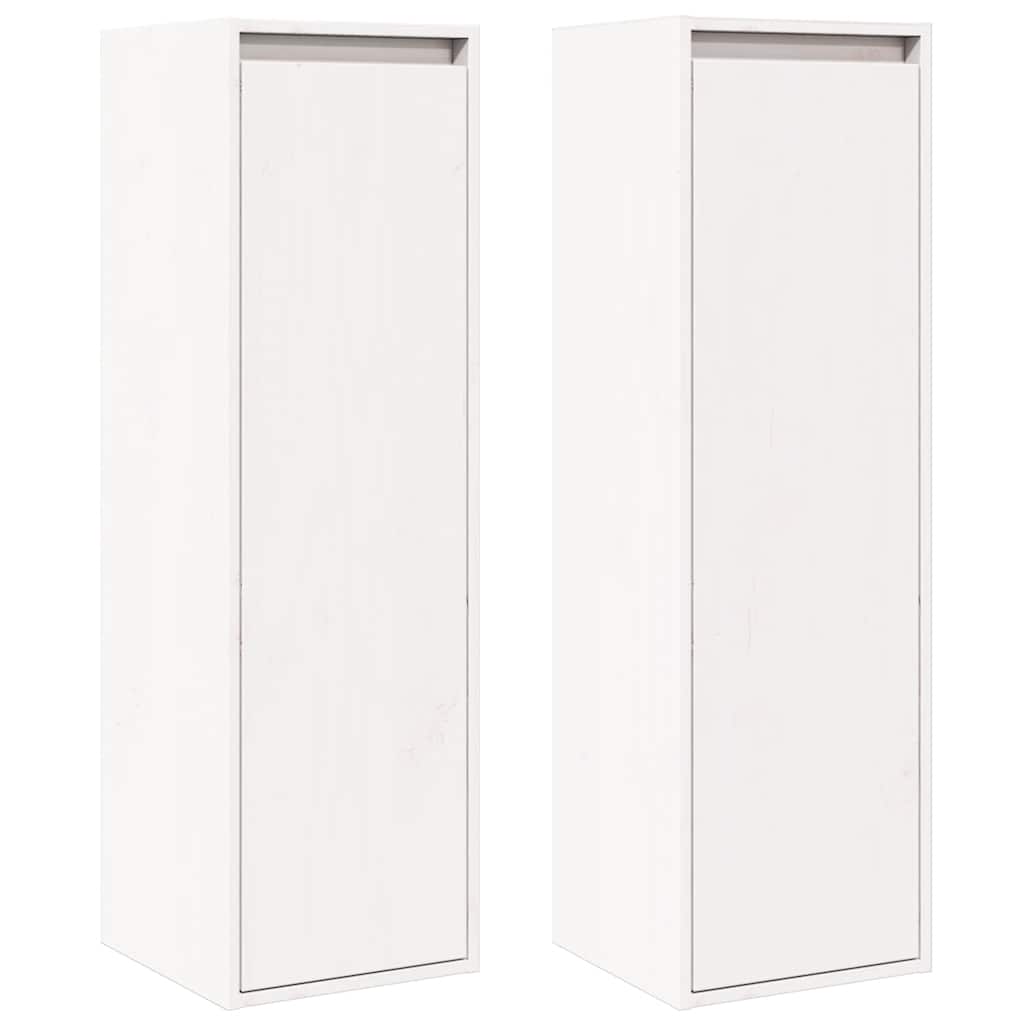 Armoires murales 2 pcs Blanc 30x30x100 cm Bois de pin massif - XIOS