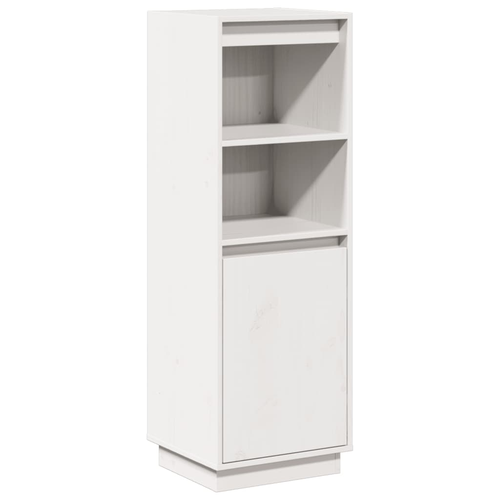 Buffet haut Blanc 37x34x110 cm Bois massif de pin - XIOS