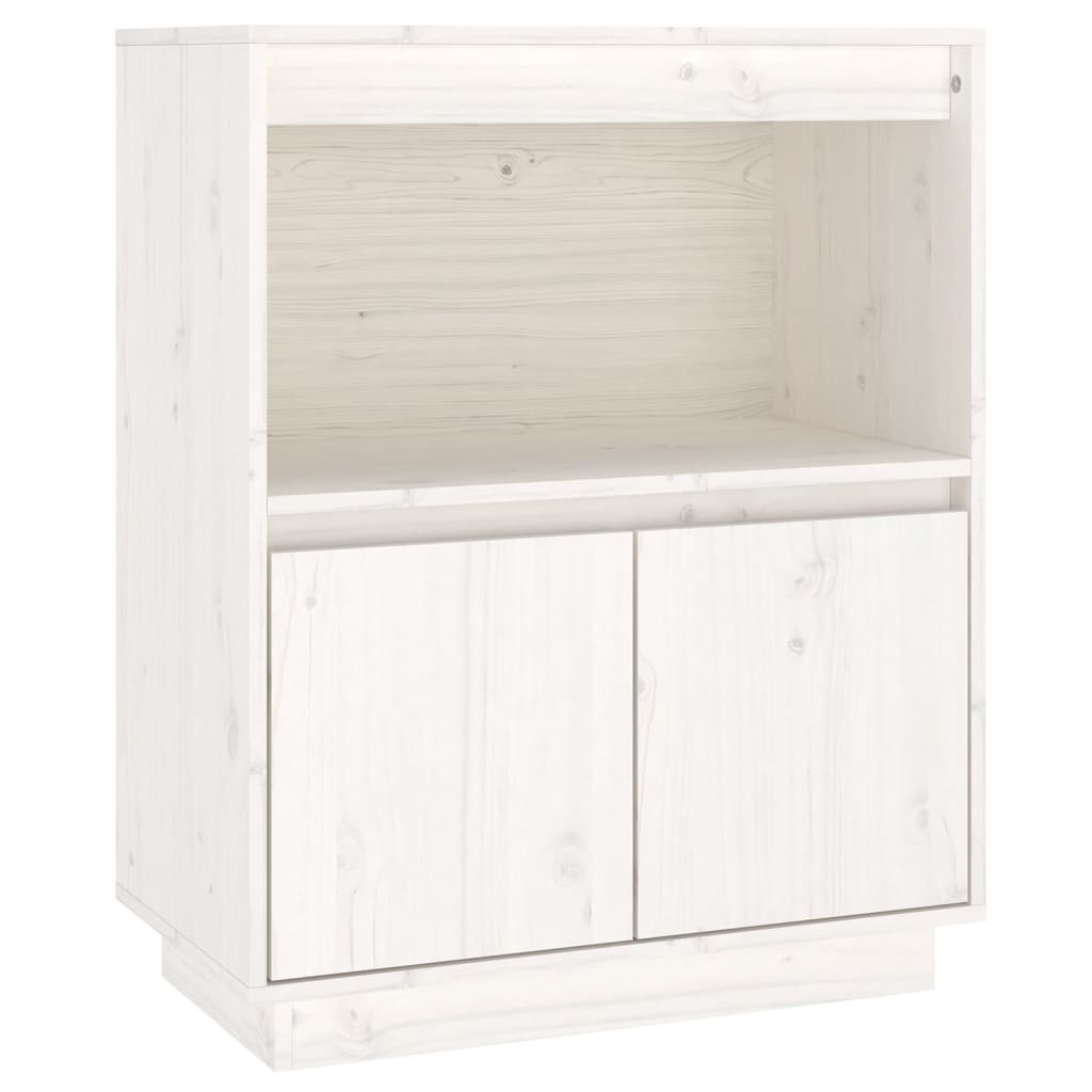 Buffet Blanc 60x34x75 cm Bois massif de pin - XIOS