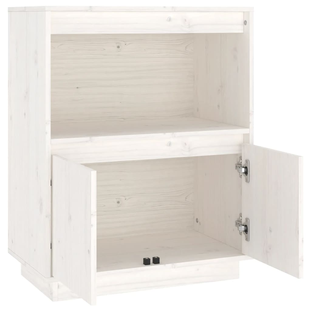 Buffet Blanc 60x34x75 cm Bois massif de pin - XIOS
