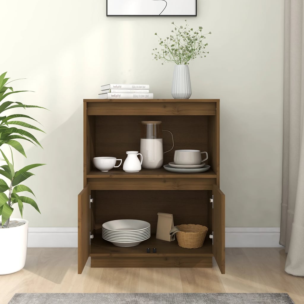 Buffet Marron miel 60x34x75 cm Bois massif de pin - XIOS