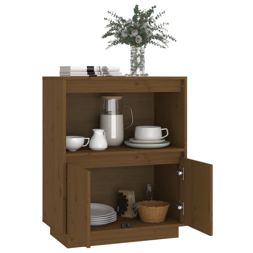 Buffet Marron miel 60x34x75 cm Bois massif de pin - XIOS