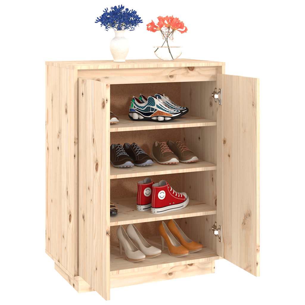 Armoire à chaussures 60x35x80 cm Bois de pin massif - XIOS