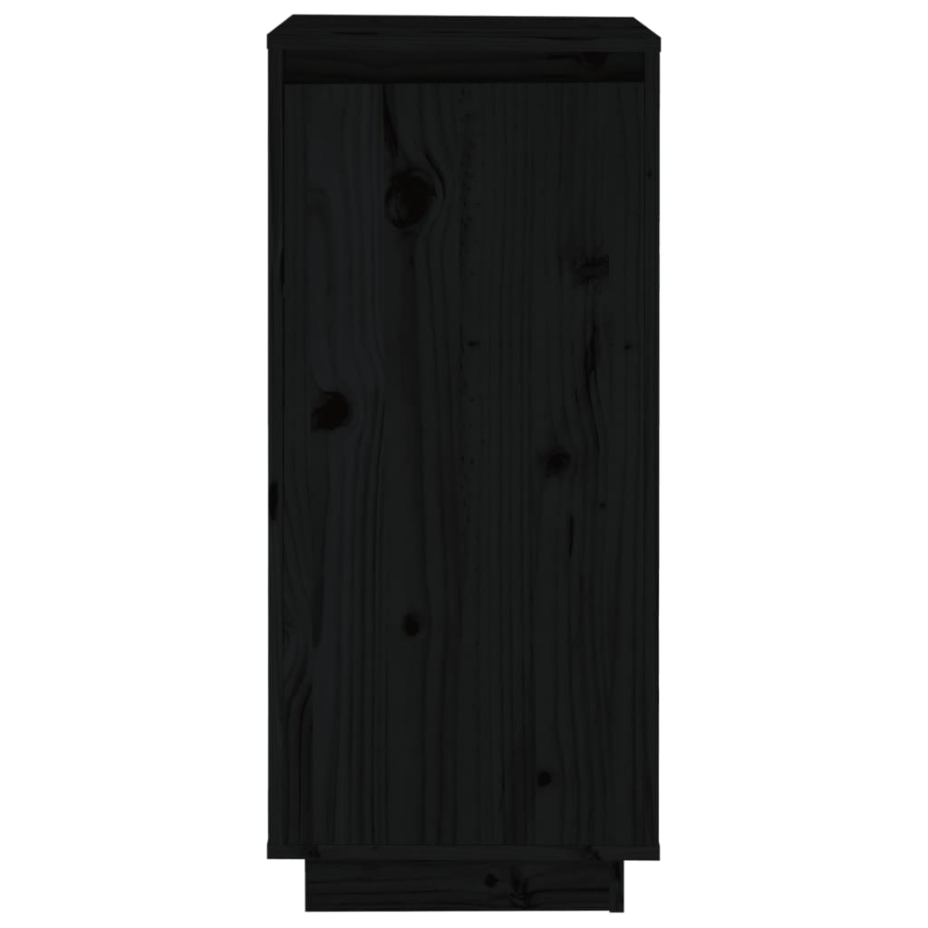 Armoire à chaussures Noir 35x35x80 cm Bois de pin massif - XIOS