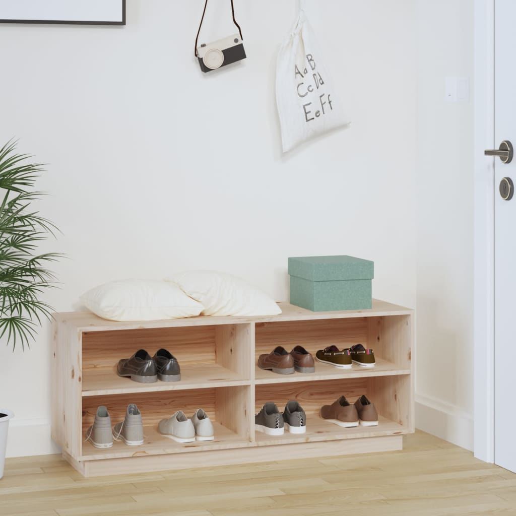 Armoire à chaussures 110x34x45 cm Bois de pin massif - XIOS