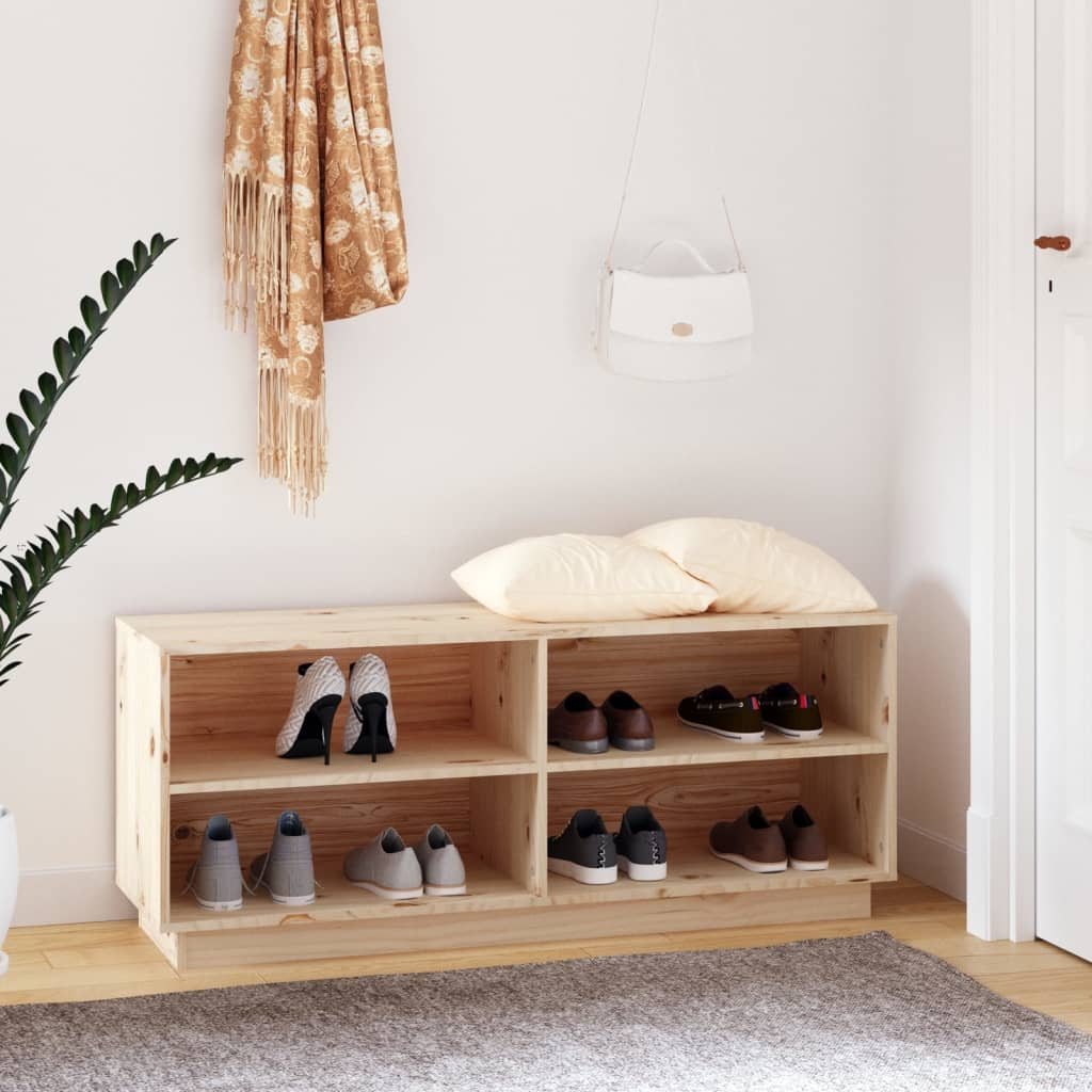 Armoire à chaussures 110x34x45 cm Bois de pin massif - XIOS