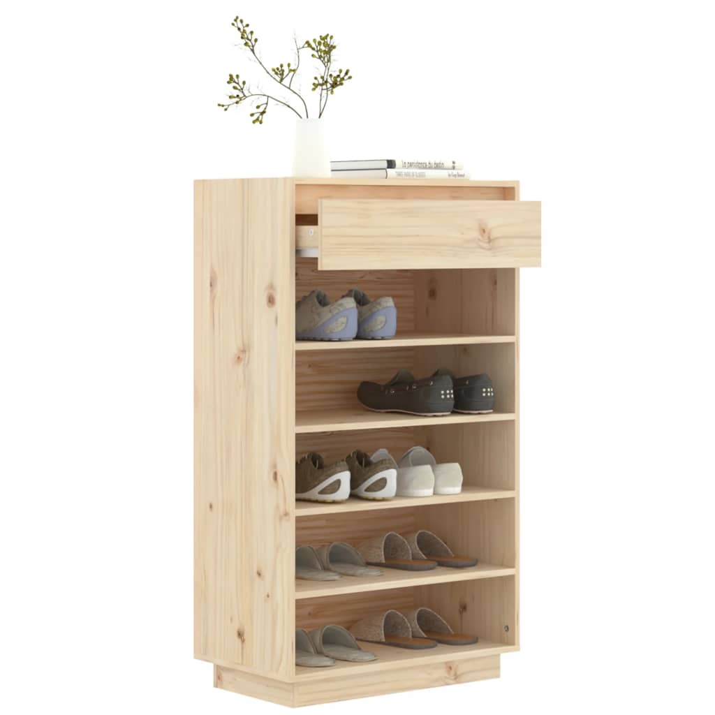 Armoire à chaussures 60x34x105 cm Bois de pin massif - XIOS
