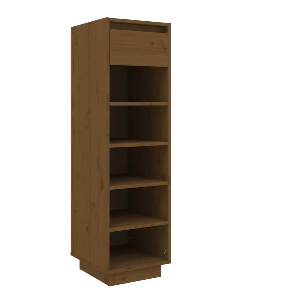 Armoire à chaussures marron miel 30x34x105cm bois de pin massif - XIOS