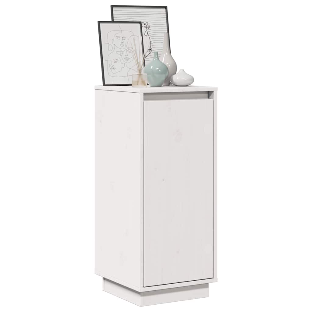 Buffet Blanc 31,5x34x75 cm Bois massif de pin - XIOS