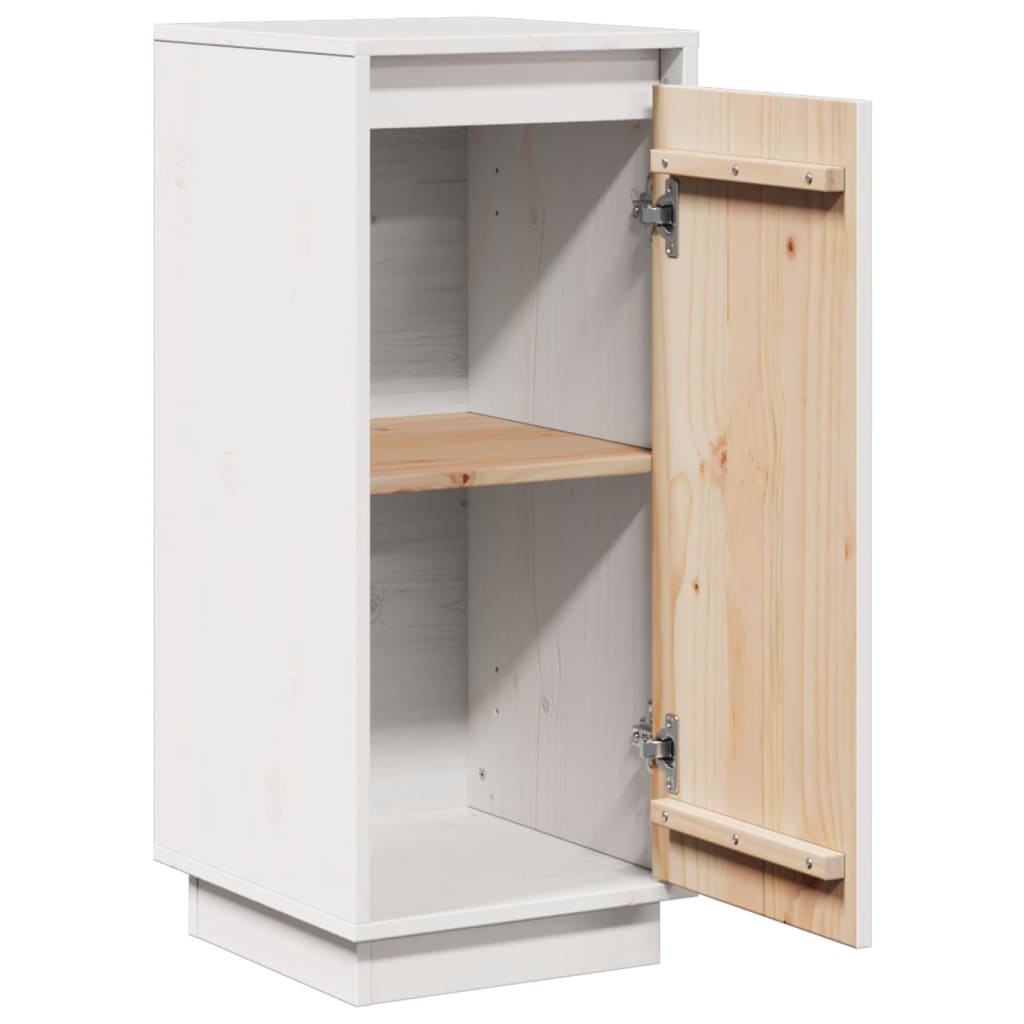 Buffet Blanc 31,5x34x75 cm Bois massif de pin - XIOS