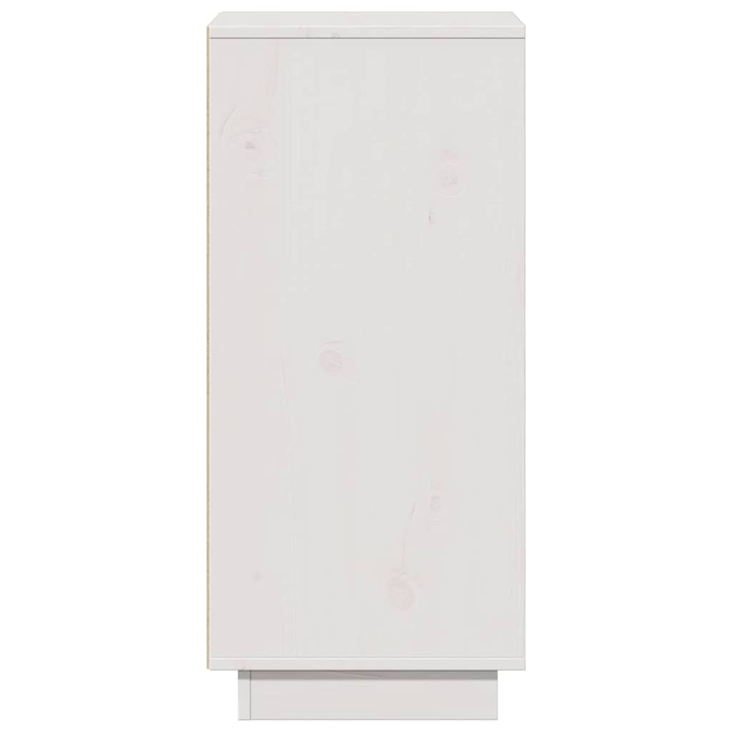 Buffet Blanc 31,5x34x75 cm Bois massif de pin - XIOS